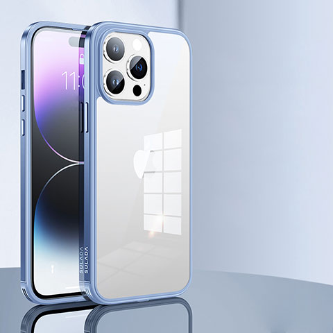 Carcasa Bumper Funda Silicona Transparente LD1 para Apple iPhone 14 Pro Azul Cielo