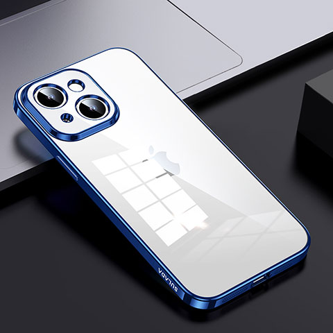Carcasa Bumper Funda Silicona Transparente LD2 para Apple iPhone 13 Azul