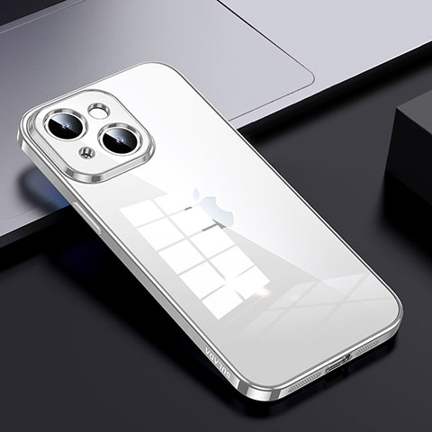 Carcasa Bumper Funda Silicona Transparente LD2 para Apple iPhone 14 Plata