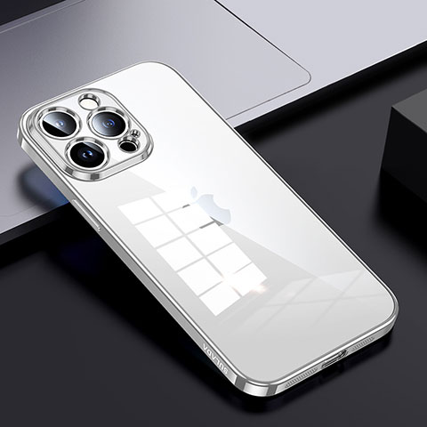 Carcasa Bumper Funda Silicona Transparente LD2 para Apple iPhone 14 Pro Plata