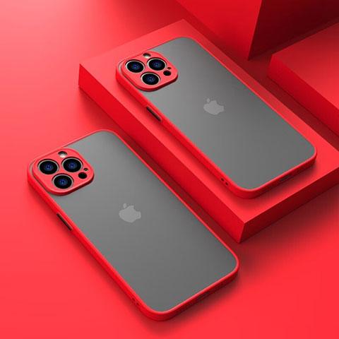 Carcasa Bumper Funda Silicona Transparente LS1 para Apple iPhone 14 Pro Max Rojo