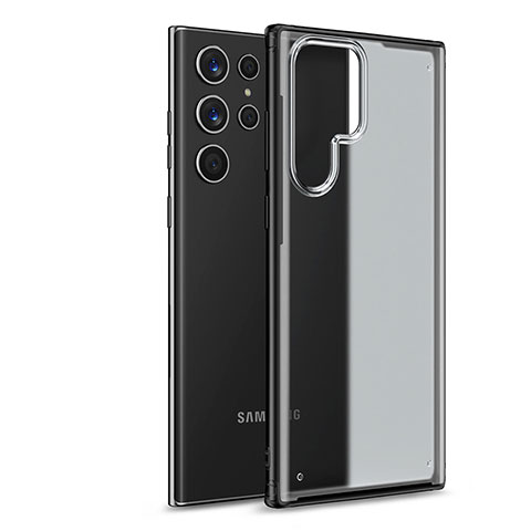 Carcasa Bumper Funda Silicona Transparente M02 para Samsung Galaxy S21 Ultra 5G Negro