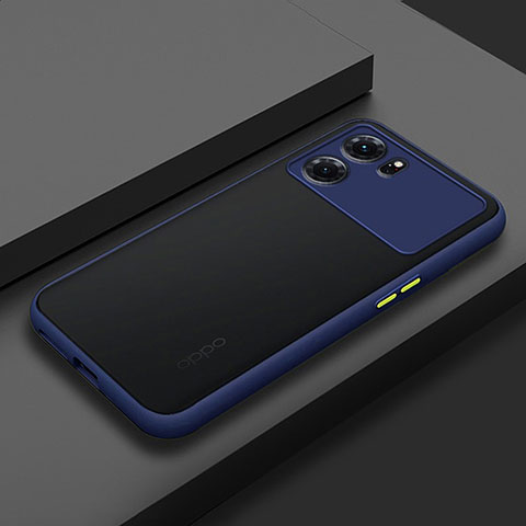 Carcasa Bumper Funda Silicona Transparente para Oppo K10 5G Azul