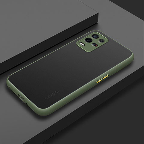 Carcasa Bumper Funda Silicona Transparente para Oppo K9X 5G Ejercito Verde