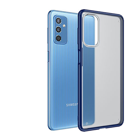 Carcasa Bumper Funda Silicona Transparente para Samsung Galaxy M52 5G Azul