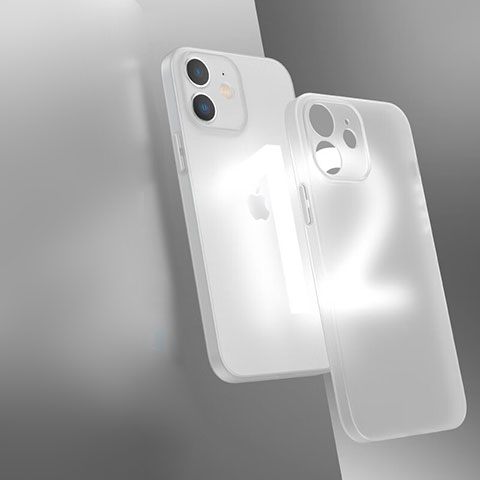Carcasa Bumper Funda Silicona Transparente WT1 para Apple iPhone 12 Blanco