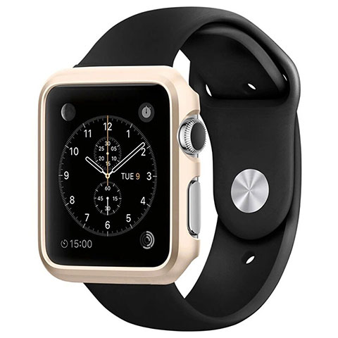 Carcasa Bumper Lujo Marco de Aluminio C01 para Apple iWatch 2 38mm Oro