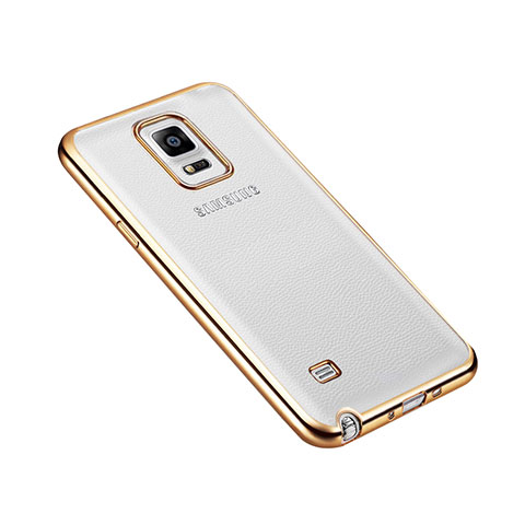 Carcasa Bumper Lujo Marco de Aluminio para Samsung Galaxy Note 4 SM-N910F Oro