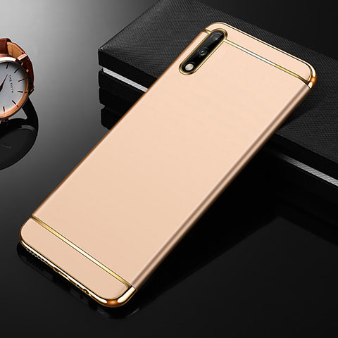 Carcasa Bumper Lujo Marco de Metal y Plastico Funda M01 para Huawei Enjoy 10 Oro
