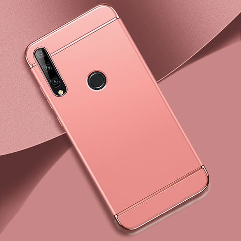 Carcasa Bumper Lujo Marco de Metal y Plastico Funda M01 para Huawei Enjoy 10 Plus Oro Rosa