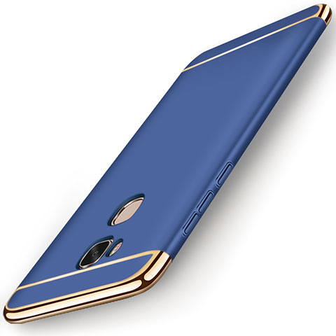 Carcasa Bumper Lujo Marco de Metal y Plastico Funda M01 para Huawei Honor 5X Azul