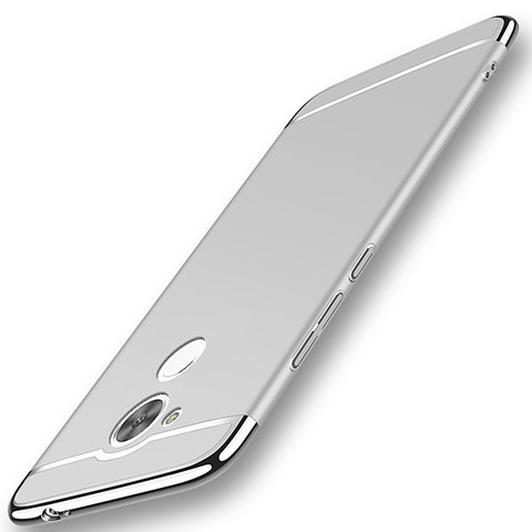 Carcasa Bumper Lujo Marco de Metal y Plastico Funda M01 para Huawei Honor 6C Plata