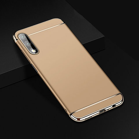 Carcasa Bumper Lujo Marco de Metal y Plastico Funda M01 para Huawei Honor 9X Oro