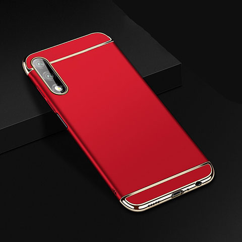 Carcasa Bumper Lujo Marco de Metal y Plastico Funda M01 para Huawei Honor 9X Rojo