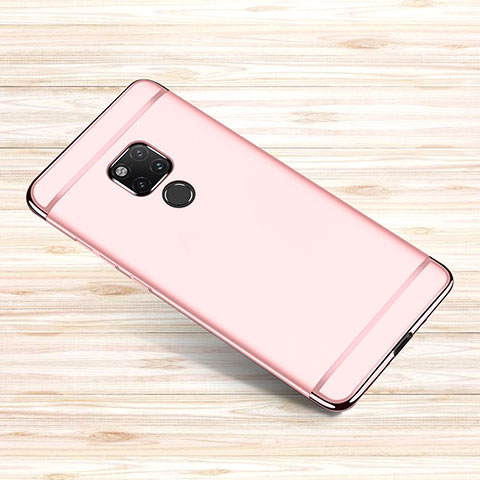 Carcasa Bumper Lujo Marco de Metal y Plastico Funda M01 para Huawei Mate 20 X Oro Rosa