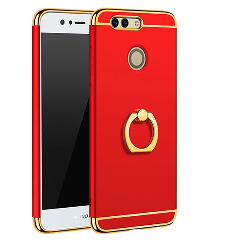 Carcasa Bumper Lujo Marco de Metal y Plastico Funda M01 para Huawei Nova 2 Plus Rojo