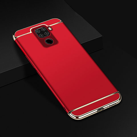Carcasa Bumper Lujo Marco de Metal y Plastico Funda M01 para Huawei Nova 5z Rojo