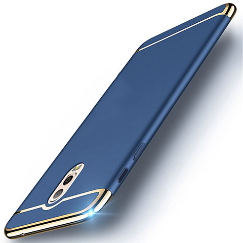 Carcasa Bumper Lujo Marco de Metal y Plastico Funda M01 para Samsung Galaxy C8 C710F Azul