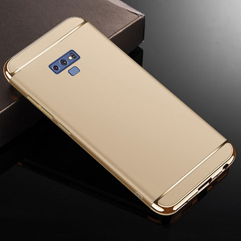 Carcasa Bumper Lujo Marco de Metal y Plastico Funda M01 para Samsung Galaxy Note 9 Oro