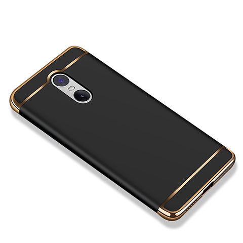 Carcasa Bumper Lujo Marco de Metal y Plastico Funda M01 para Xiaomi Redmi Note 4X High Edition Negro