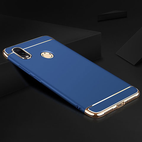Carcasa Bumper Lujo Marco de Metal y Plastico Funda M01 para Xiaomi Redmi Note 7 Azul