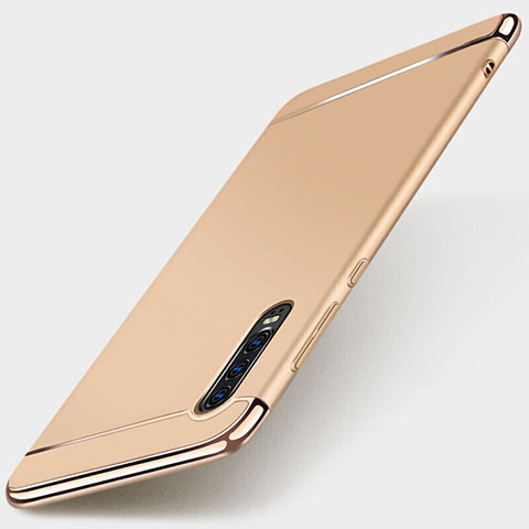 Carcasa Bumper Lujo Marco de Metal y Plastico Funda M03 para Huawei P30 Oro