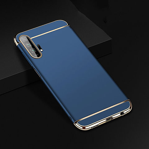 Carcasa Bumper Lujo Marco de Metal y Plastico Funda T01 para Huawei Honor 20 Pro Azul