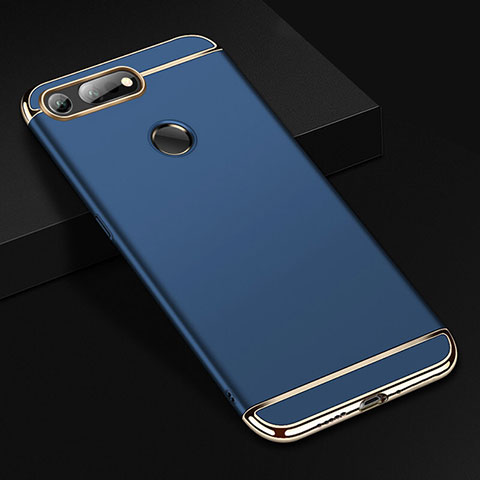 Carcasa Bumper Lujo Marco de Metal y Plastico Funda T01 para Huawei Honor View 20 Azul