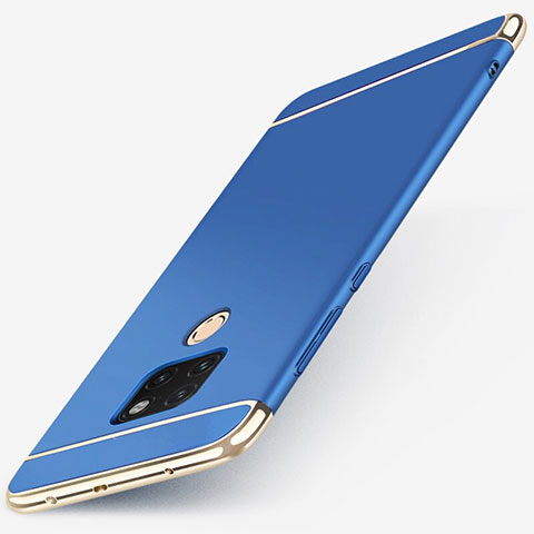 Carcasa Bumper Lujo Marco de Metal y Plastico Funda T01 para Huawei Mate 20 Azul