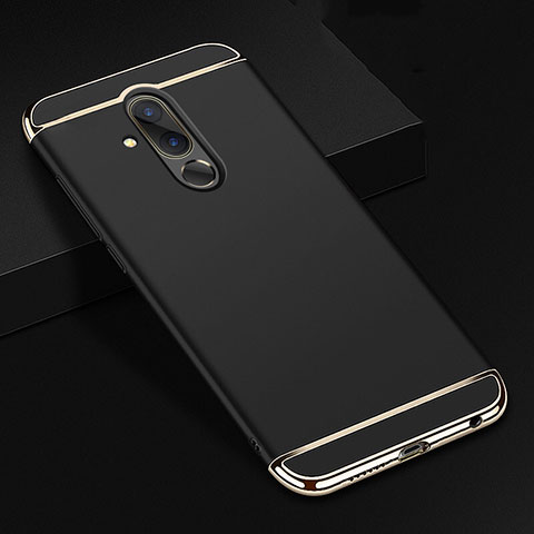Carcasa Bumper Lujo Marco de Metal y Plastico Funda T01 para Huawei Mate 20 Lite Negro