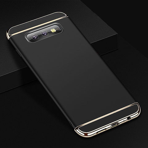 Carcasa Bumper Lujo Marco de Metal y Plastico Funda T01 para Samsung Galaxy S10e Negro