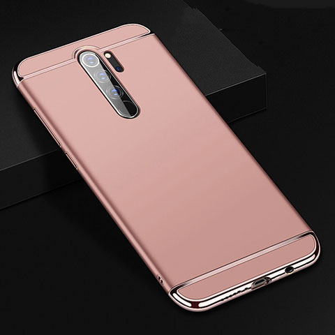 Carcasa Bumper Lujo Marco de Metal y Plastico Funda T01 para Xiaomi Redmi Note 8 Pro Oro Rosa