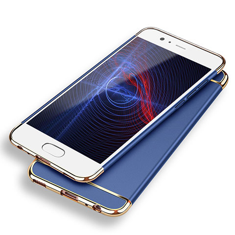 Carcasa Bumper Lujo Marco de Metal y Plastico M02 para Huawei P9 Plus Azul