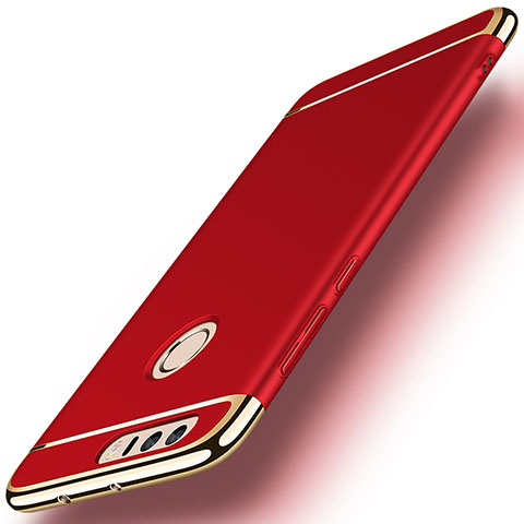 Carcasa Bumper Lujo Marco de Metal y Plastico para Huawei Honor 8 Rojo