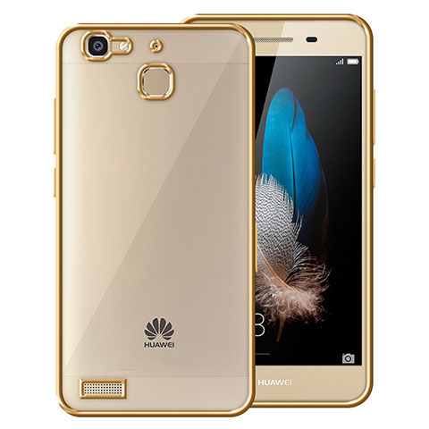 Carcasa Bumper Silicona Transparente Mate para Huawei Enjoy 5S Oro
