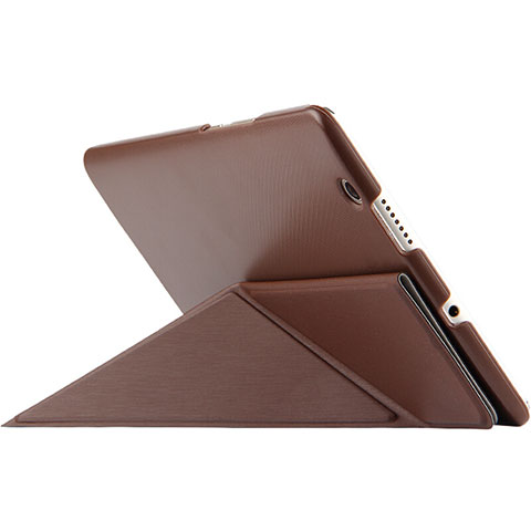 Carcasa de Cuero Cartera con Soporte L01 para Huawei MediaPad M3 Marron