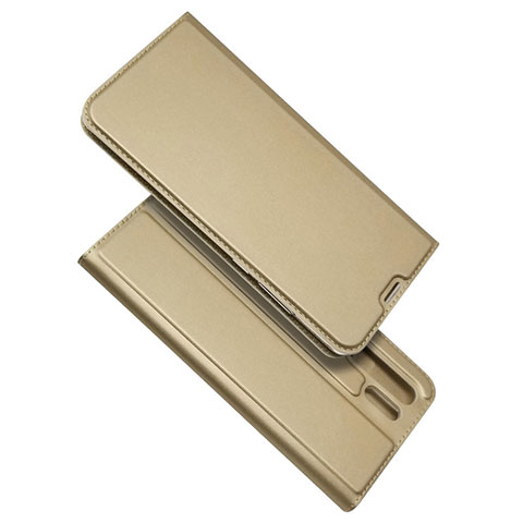 Carcasa de Cuero Cartera con Soporte L01 para Huawei P30 Pro Oro