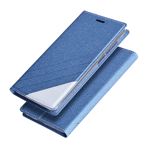 Carcasa de Cuero Cartera con Soporte para Huawei Honor V9 Azul