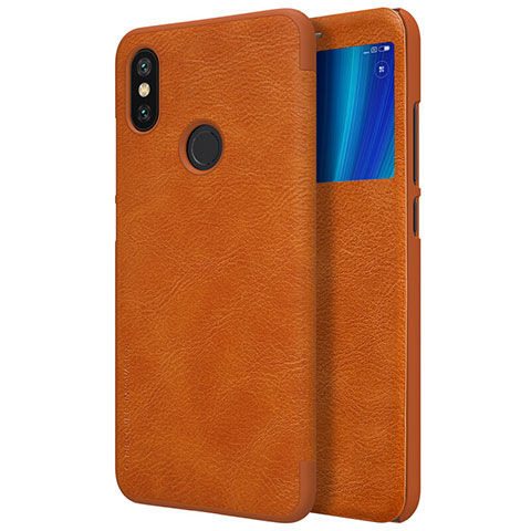 Carcasa de Cuero Cartera con Soporte para Xiaomi Mi 6X Marron