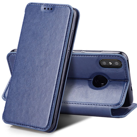 Carcasa de Cuero Cartera con Soporte para Xiaomi Mi Mix 3 Azul