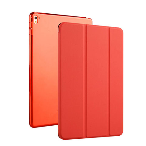 Carcasa de Cuero Flip con Soporte para Apple iPad Pro 9.7 Rojo