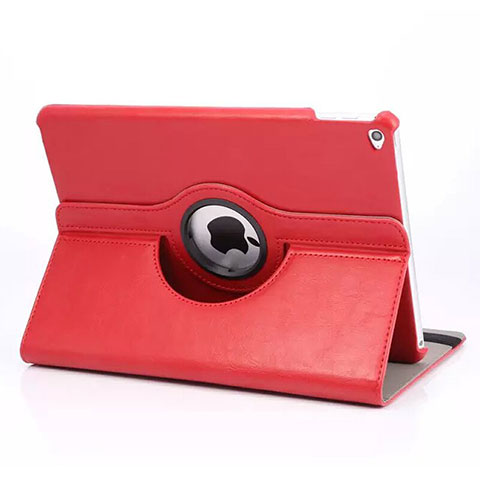Carcasa de Cuero Giratoria con Soporte para Apple iPad Mini 4 Rojo