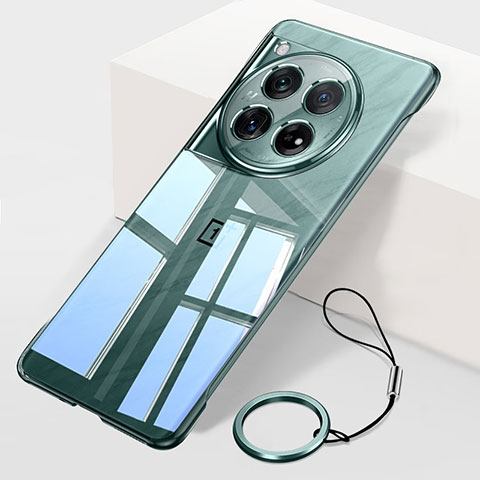 Carcasa Dura Cristal Plastico Funda Rigida Sin Marco Transparente para OnePlus 12 5G Verde