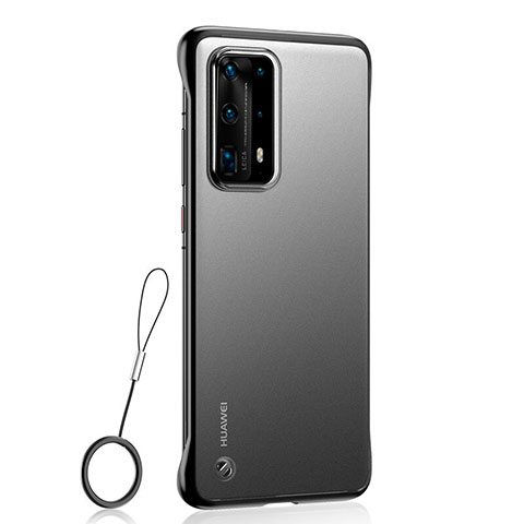 Carcasa Dura Cristal Plastico Funda Rigida Transparente C01 para Huawei P40 Pro+ Plus Negro