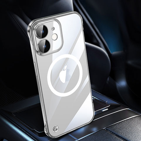 Carcasa Dura Cristal Plastico Funda Rigida Transparente con Mag-Safe Magnetic QC1 para Apple iPhone 12 Mini Claro