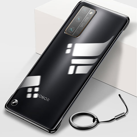 Carcasa Dura Cristal Plastico Funda Rigida Transparente H01 para Huawei Honor 30 Pro Negro