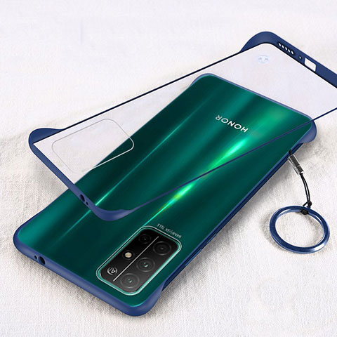 Carcasa Dura Cristal Plastico Funda Rigida Transparente H01 para Huawei Honor 30S Azul