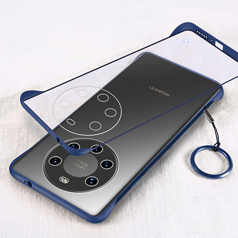 Carcasa Dura Cristal Plastico Funda Rigida Transparente H01 para Huawei Mate 40 Pro+ Plus Azul