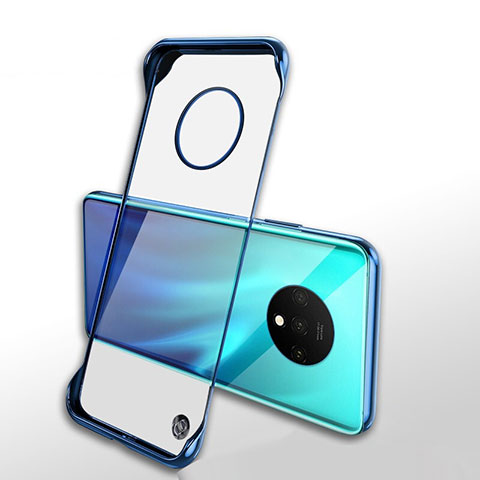 Carcasa Dura Cristal Plastico Funda Rigida Transparente H01 para OnePlus 7T Azul