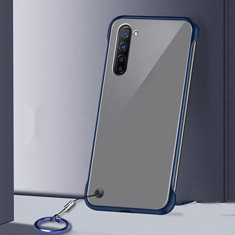 Carcasa Dura Cristal Plastico Funda Rigida Transparente H01 para Oppo Find X2 Lite Azul